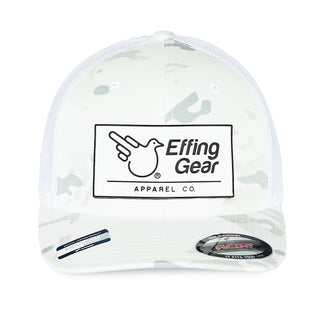 Alpine Rectangular Patch Flexy Fitted Trucker - Effing Gear