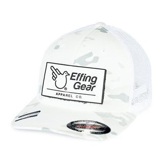 Alpine Rectangular Patch Flexy Fitted Trucker - Effing Gear