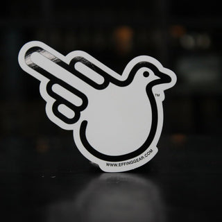 Black and White Bird Stickers - Effing Gear