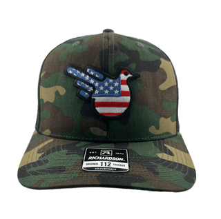 Camo/Black American Bird Trucker Snapback - Effing Gear