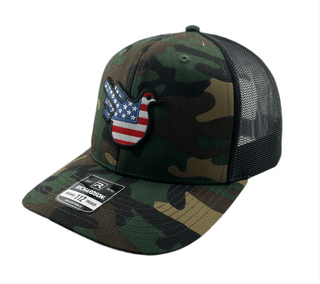 Camo/Black American Bird Trucker Snapback - Effing Gear