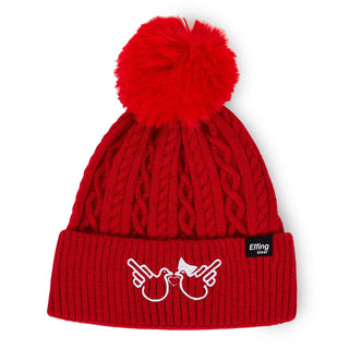 Lovebirds POM Cuffed Knit Beanie - Effing Gear