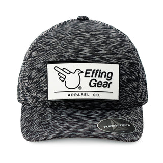 Melange Black Rectangular Patch Flexy Hat - Effing Gear