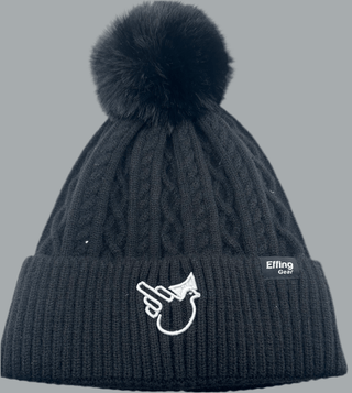 POM Cuffed Knit Beanie - Effing Gear