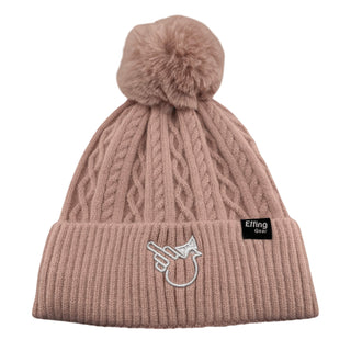 POM Cuffed Knit Beanie - Effing Gear