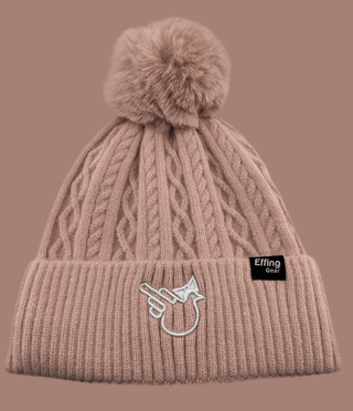 POM Cuffed Knit Beanie - Effing Gear