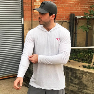 The Bowman Hooded Long Sleeve (White) - Effing Gear