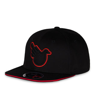 The Jimothy Red and Black Flat Brim Hat - Effing Gear