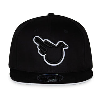 The Snowbird Black and White Flat Bill SnapBack - Effing Gear