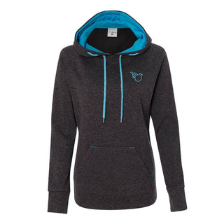 The Tara Hoodie - Onyx Fleck/Electric Blue - Effing Gear