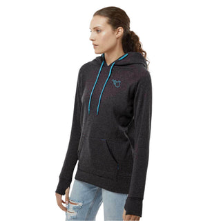 The Tara Hoodie - Onyx Fleck/Electric Blue - Effing Gear